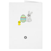 Lapin de Pâques multicolore & Joyeux Anniversaire  (Dos)