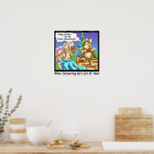 Lapin de Pâques Outsourcing Affiche Drôle (Cuisine)