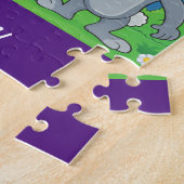 lapin de Pâques, panier & puzzle maison personnali (Côté)