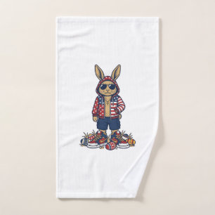 Lapin de Pâques Patriotique Chemise Vintage Vector