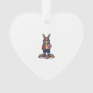 Lapin de Pâques Patriotique Chemise Vintage Vector