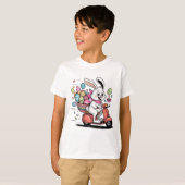 Lapin de Pâques sur le T-shirt Scooter (Devant entier)