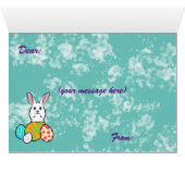 Lapin de Pâques sur les oeufs de Pâques (Intérieur Horizontal (Bas))
