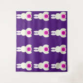 Lapin de Pâques Tapisserie Violette (Devant)