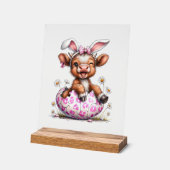 Lapin de Pâques Vache Drôle Mignon Amoureux de Vac (Angle)