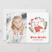 Lapin de vacances de Noël | Cartes d'invitation ph (Devant)