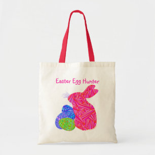 Lapin de Z Pâques et sac fourre-tout roses à oeu