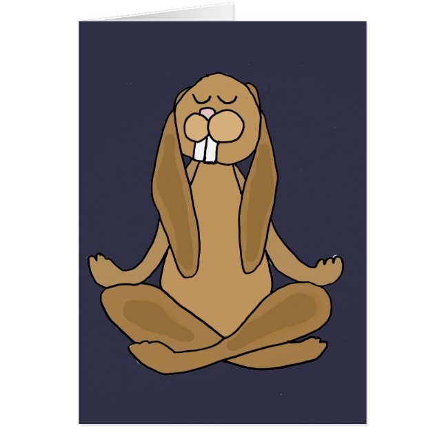 Lapin de zen d'amusement dans la pose de yoga (Devant)
