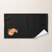 Lapin d'or en noir (Serviette à main)