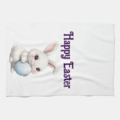 Lapin Doux Avec Serviette De Cuisine Oeuf (Horizontal)