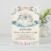 Lapin Doux Lapins Couples Douche Invitation (Debout devant)