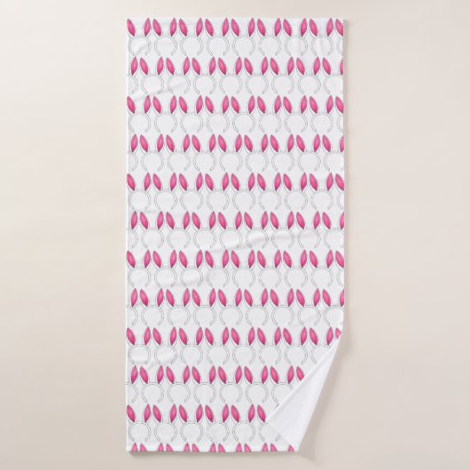 Lapin Doux oreilles de lapin Imprimer Pâques rose (Serviette de bain)
