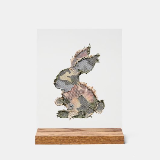 Lapin Drôle Crochet Patchwork Camo Lapin Heureux E (Recto)