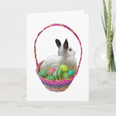 Lapin en Pâques Carte Panier (Devant)