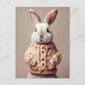 Lapin en pull, carte postale Postcrossing (Devant)