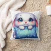 Lapin endormi avec Coussin Blue Star (Couverture)