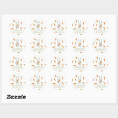 Lapin et carottes - étiquette de bougie de prière (Feuille)
