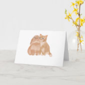 lapin et chat ! carte de voeux (Fleur jaune)