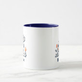 Lapin et fleurs personnalisables Mug (Centre)