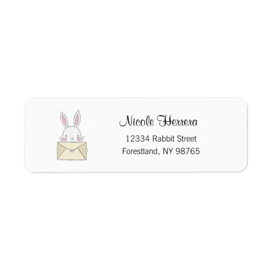 Lapin Étiquette de adresse, Lapin, Nature (Devant)