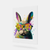 Lapin face Cool de Pâques lapin avec lunettes (Angle)