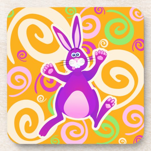 Lapin fou, dessous de verre (Devant)