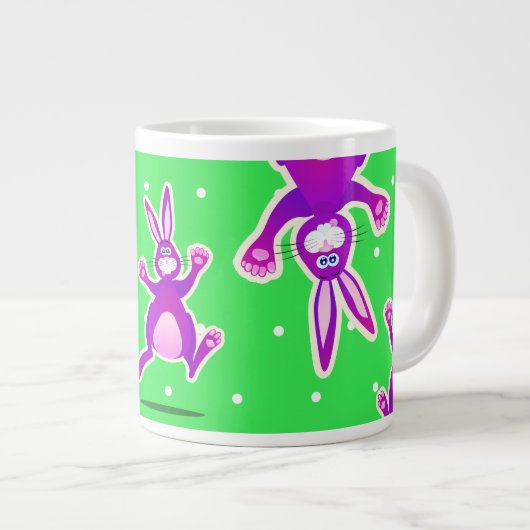Lapin funky, mug géant (Devant droit)