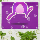 Lapin funky, serviette de cuisine (Plié)