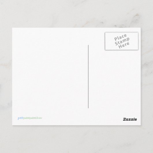 lapin garçon avec carte postale (Dos)