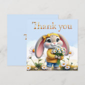 Lapin girly nœud à pois Merci (Devant / Derrière)