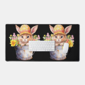 Lapin Graphique Pour Filles Floral Printemps (Clavier et souris)