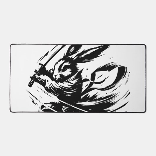 Lapin Guerrier Samouraï à l'Encre Noire (Recto)