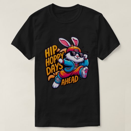 lapin hip hop - jours d'espoir devant T-shirt (Design devant)