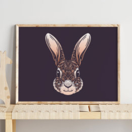 Lapin | Impression murale de lapin d'animal forest