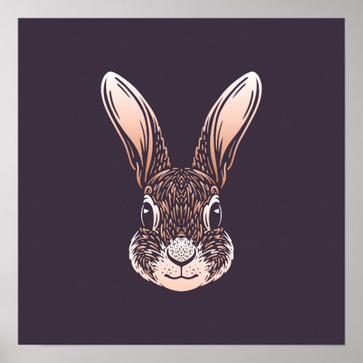 Lapin | Impression murale de lapin d'animal forest (Devant)