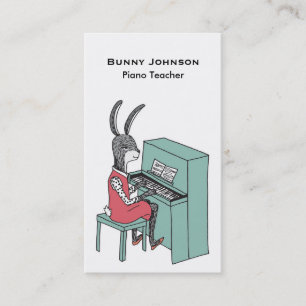 Lapin jouant le carte de visite de piano