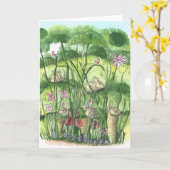 Lapin Lapin Art Imprimer, Note, Carte de voeux (Fleur jaune)