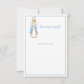 Lapin Lapin Baby shower bleu Merci (Dos)