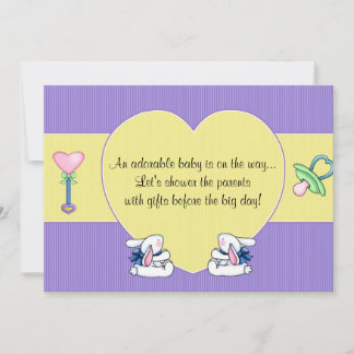 Lapin Lapin Baby shower Invitation Baby