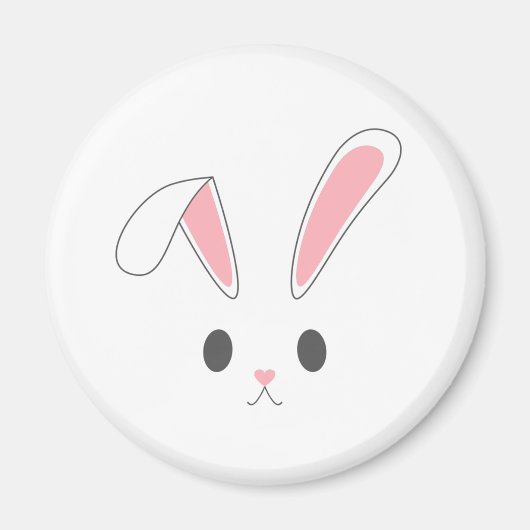 Lapin lapin de Pâques simple et mignon | Magnet (Devant)