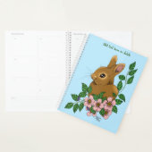 Lapin Lapin Fleurs Roses (Devant avec enveloppe)