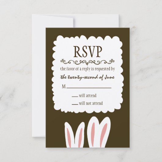 Lapin Lapin Mariage RSVP (Devant)