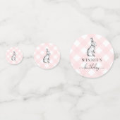 Lapin Lapin Rose En vichy Table Confetti (Devant)