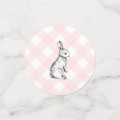 Lapin Lapin Rose En vichy Table Confetti (Petit recto)
