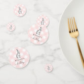 Lapin Lapin Rose En vichy Table Confetti (Groupe)