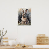 Lapin Lapin Woodland Animal Art Imprimer Poster (Cuisine)