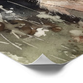 Lapin Lapin Woodland Animal Art Imprimer Poster (Coin)