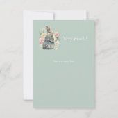 Lapin LapinAquarelle Merci Baby shower vert (Dos)