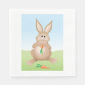 Lapin Mangeant Des Serviettes En Papier Carotte (Devant)