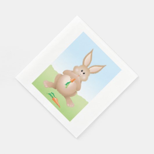 Lapin Mangeant Des Serviettes En Papier Carotte (Coin)